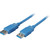 USB Kabel, Typ A Stecker auf Typ A Stecker, USB 3.0, blau, 0,5m