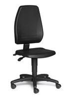LLG-Lab chair PU foam black with castors seat height 440-620mm