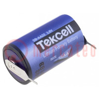Bateria: litowa; 3,6V; 1/2AA; 1200mAh; nieładowalna; Ø14,3x24,6mm