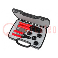 Kit: for colaxial connector crimping; Crimp tool len: 220mm