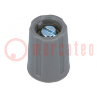 Knob; without pointer; ABS; Øshaft: 4mm; Ø10.5x14mm; grey; A2510