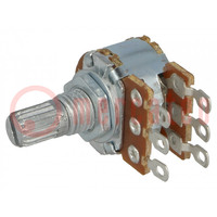 Potentiometer: shaft; single turn; 10kΩ; 125mW; ±20%; on cable; 6mm