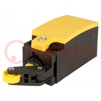 Limit switch; lever R 20mm, plastic roller Ø13mm; NO + NC; 6A