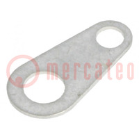 Tip: solder lug ring; 0.41mm; M3; Ø: 3.45mm; soldering; screw; brass
