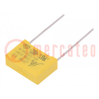 Capacitor: polypropylene; suppression capacitor,X2; 150nF; THT