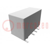 Relay: electromagnetic; DPDT; Ucoil: 12VDC; 2A; 0.5A/125VAC; SMT