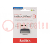 Pendrive; OTG,USB 3.1; 128GB; R: 150MB/s; USB A,USB C