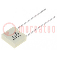 Capacitor: polyester; 1nF; 63VAC; 100VDC; 5mm; ±10%; 2.5x6.5x7.2mm