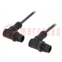 Cable: for sensors/automation; PIN: 4; M12-M12; D code-Ethernet
