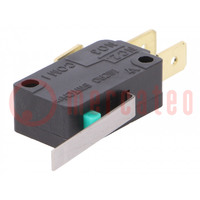 Microswitch SNAP ACTION; 0.1A/125VAC; with lever; SPDT; Pos: 2