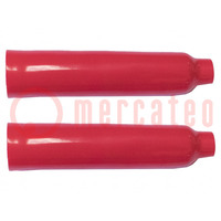 Insulator; red; PVC; 107mm; 2pcs.