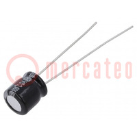 Capacitor: electrolytic; THT; 33uF; 25VDC; Ø6.3x7mm; Pitch: 2.5mm