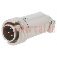 Connector: circular; RM,RM12; plug; male; straight; PIN: 4; 500V; 5A