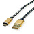 ROLINE GOLD USB 2.0 Kabel, Typ A ST - Micro B ST (reversibel), 0,8 m