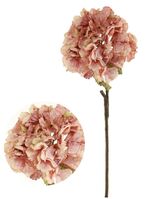 Artificial Dried Touch Ruffled Hydrangea - 52cm, Dusty Pink