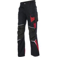 Produktbild zu KÜBLER Pantaloni Bodyforce PRO nero/rosso medio 48