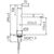 Skizze zu SOLIDO Küchenarmatur CA116BKU mit ausziehbarem Auslauf, druckfest, schwarz