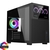 CiT Pro Jupiter Black Micro-ATX PC Gaming Case with 8 Inch LCD Screen 1 x 120mm Infinity Fan Included USB-C Tempered Glass Side Panel.