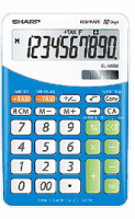 Sharp EL-332B-BL számológép Asztali Pénzügyi számológép Kék