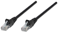 Intellinet Network Patch Cable, Cat5e, 3m, Black, CCA, U/UTP, PVC, RJ45, Gold Plated Contacts, Snagless, Booted, Lifetime Warranty, Polybag