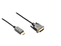 Alcasa DP-DVI3 Videokabel-Adapter 3 m DisplayPort DVI-D Schwarz