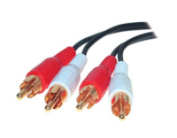 shiverpeaks 2 x RCA/2 x RCA 0.5m audio kabel 0,5 m Zwart, Rood, Wit