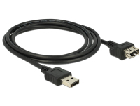 DeLOCK 2m 2xUSB2.0-A USB Kabel USB 2.0 USB A Schwarz
