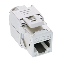 InLine Keystone RJ45 Buchse, geschirmt, Cat.6A, weiß 8er Pack