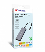 Verbatim CMH-14 USB Type-C 5000 Mbit/s Srebrny
