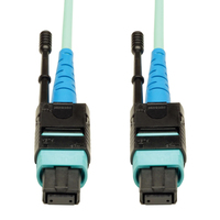 Tripp Lite N846-01M-24-P InfiniBand és száloptikai kábel 0,91 M MTP Fekete, Türkizkék