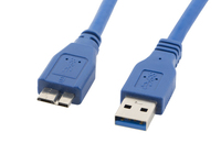 Lanberg CA-US3M-10CC-0030-B kabel USB 3 m Micro-USB A USB A Niebieski