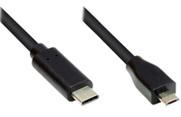 Alcasa GC-M0123 USB Kabel USB 2.0 2 m Micro-USB B USB C Schwarz