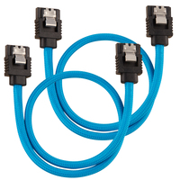 Corsair CC-8900251 câble SATA 0,3 m SATA 7-pin Noir, Bleu