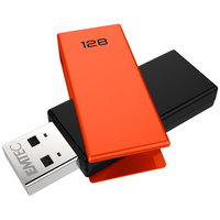 Emtec C350 Brick USB kľúč 128 GB USB Typ-A 2.0 Čierna, Oranžová