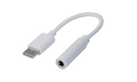 Dynamode C-TC-AUX cavo per cellulare Bianco 0,1 m USB C 3.5mm