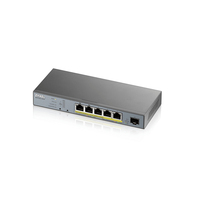 Zyxel GS1350-6HP-EU0101F switch di rete Gestito L2 Gigabit Ethernet (10/100/1000) Supporto Power over Ethernet (PoE) Grigio
