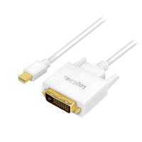 LogiLink CV0138 adapter kablowy 3 m Mini DisplayPort DVI Biały