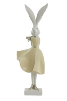 Lene Bjerre A00025159 Dekorative Statue & Figur Weiß, Gelb Polyresin