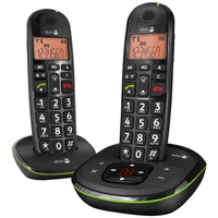 Doro PhoneEasy 105wr duo Téléphone analogique Identification de l'appelant Noir