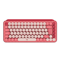 Logitech Pop Keys klawiatura RF Wireless + Bluetooth QWERTY Włoski Bordowy, Różowy, Różowy