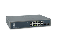 LevelOne GEP-1221 łącza sieciowe Nie zarządzany Gigabit Ethernet (10/100/1000) Obsługa PoE Czarny