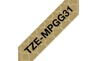 Brother TZE-MPGG31 Etiketten erstellendes Band Schwarz auf gold