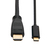 Tripp Lite U444-003-H4K6BM Cable Adaptador USB-C a HDMI (M/M) - 3.1, Gen 1, Thunderbolt 3, 4K @60 Hz, Convertidor en Medio del Cable, Negro, 0.91 m [3 pies]