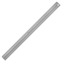 Linex Lineal 50 cm Aluminium mit Anti-Rutsch-Funktion