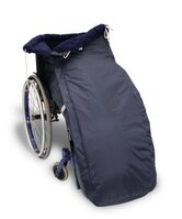 Schlupfsack für Rollstuhl Standard Wollpelz marine/mint Junior