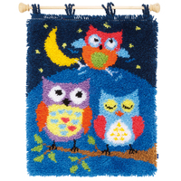 Latch Hook Kit: Rug: Owls in the Night