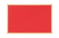 Bi-Office Earth-It Executive Red Felt Noticeboard Oak Wood Frame 900x600mm