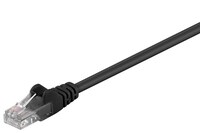 CAT 5e Patchkabel, U/UTP, schwarz, 2 m - Kupferkaschierter Aluminiumleiter (CCA)