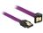 SATA cable 6 Gb/s 50 cm down / straight metal purple Premium SATA-kabels