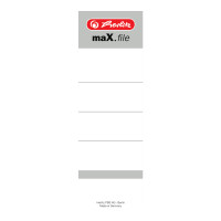 Ordnerrückenschild maX.file selbstklebend 8cm weiß 10er, kurz/breit, 62 x 190 mm
